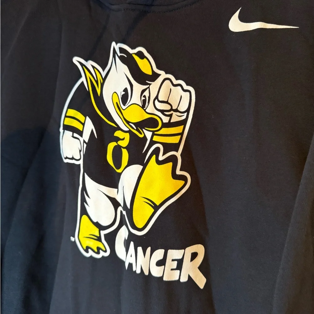 Oregon Ducks Stomp Cancer Nike Pullover Hoodie Men's‎ M Black
